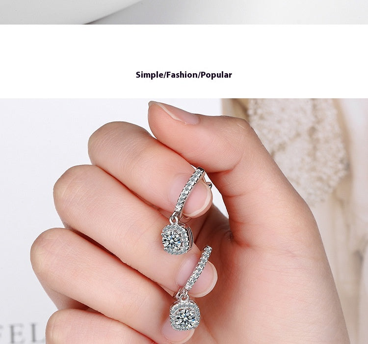 Ear Clip Women's Diamond Inlaid Short Hollow Zircon Earrings