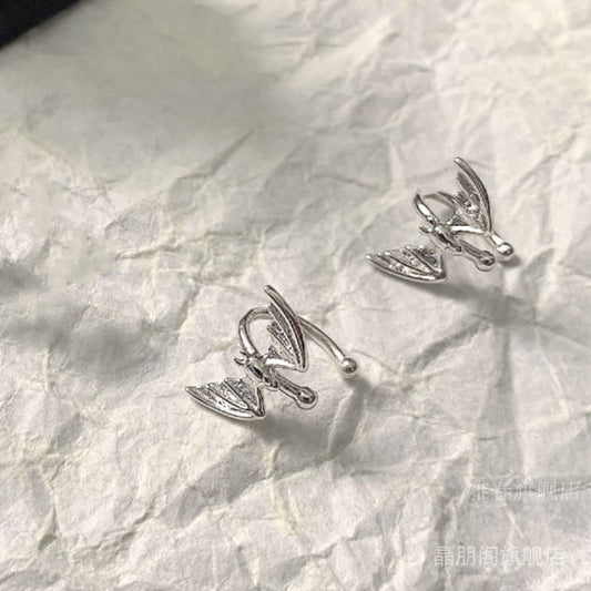 Bat Ear Clip Non-pierced Earrings For Women Cool Personalized Cold Style Punk Handsome Hip Hop Ear Clip Painless Ear Studs