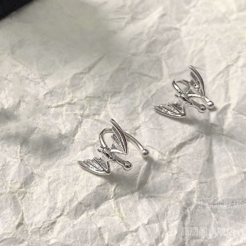 Bat Ear Clip Non-pierced Earrings For Women Cool Personalized Cold Style Punk Handsome Hip Hop Ear Clip Painless Ear Studs