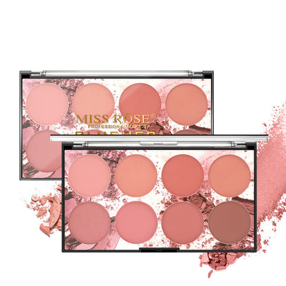Miss Rose Eight-color Blush Palette Matte Long Lasting Sun Red