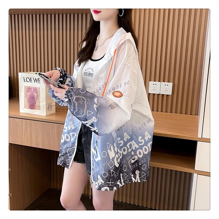 Cardigan Coat Fashionable Ice Silk Breathable Thin Chiffon Sun Protection Clothing