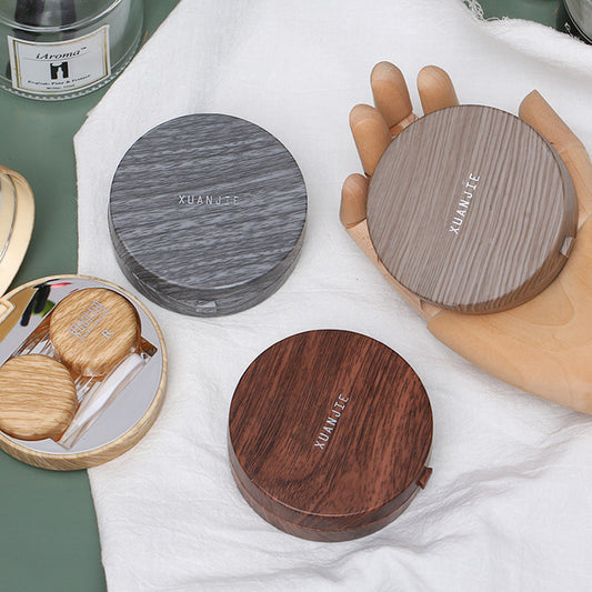 Contact Lens Case Vintage Wood Grain Contact Lens Case Wooden
