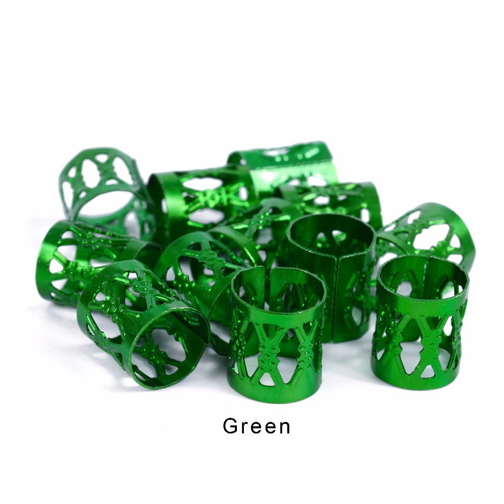 Aluminum Hollow Embossed Dreadlocks Buckle Dreadlocks Hair Extension Ring Hair Braid Cuff