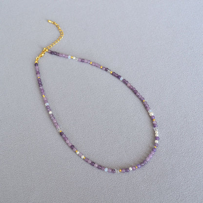 Stylish Detachable All-Match Purple Crystal Necklace For Women