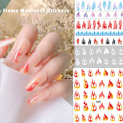 Nail Flame Polish Glue Sticker Decoration Small Pattern