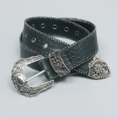 Retro Black Belt For Women Fashion Belt