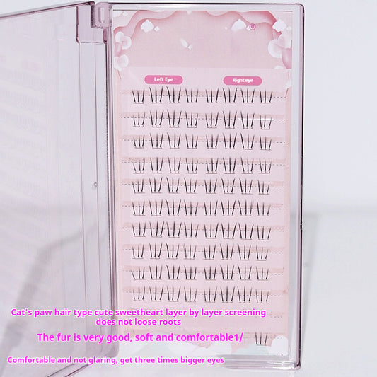 Kitten's Paw Lower Eyelashes Large Capacity Segmented Sheer Root Natural Pure Lazy Comic Eyelash