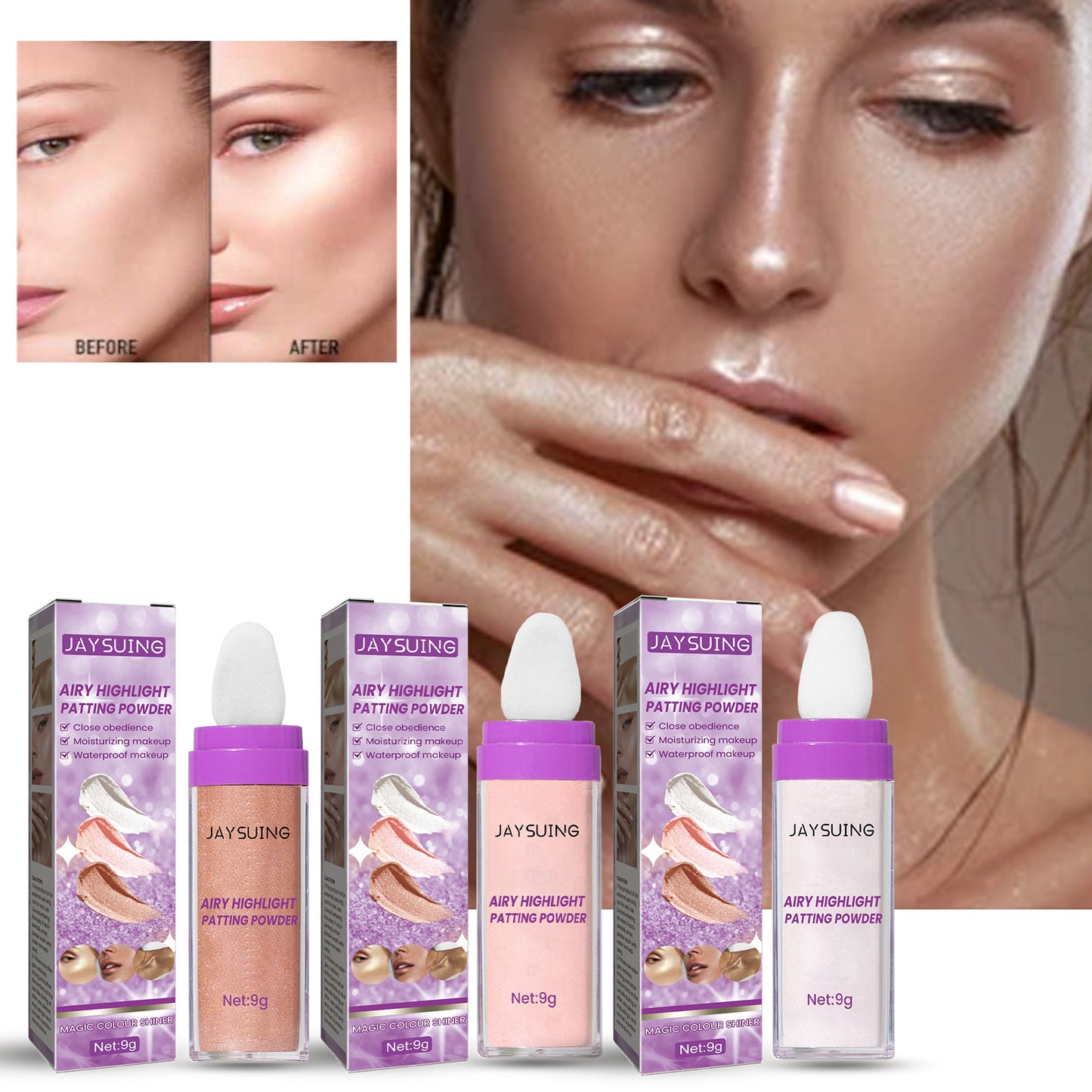 Highlight Racket Powder Brightening Natural Three-dimensional