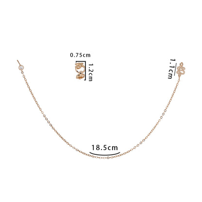 Personalized Earrings One-piece Pierced Nose Ring Chain, Retro Snake-shaped Nose Ring, Ring-shaped C-ear Clip Female Set Accessories