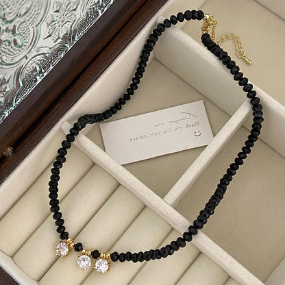 Fashion Simple Zircon Pearl Necklace For Women