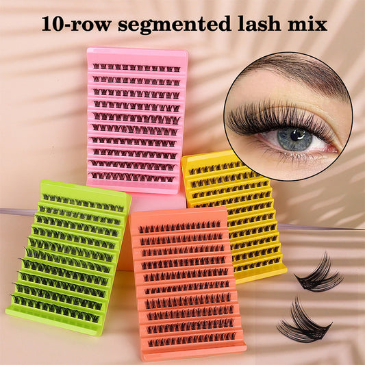 Segmented False Eyelashes 10 Rows Large Capacity Thick Eyelash