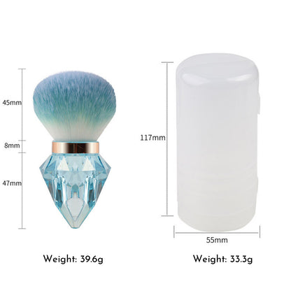 Large Portable Diamond Nail & Makeup Dust Brush For Powder, Nail Art, Cosmetics