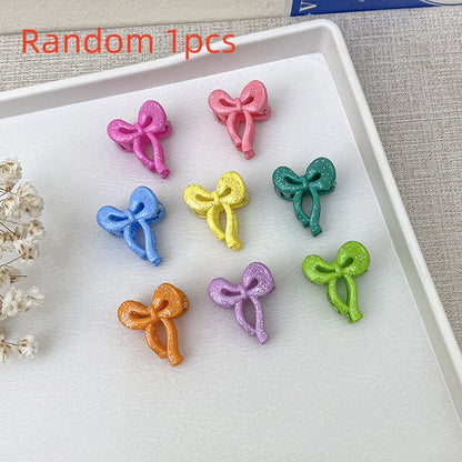 Candy Color Delicate Gradient Bow Small Hairclip Color Mini Jaw Clip