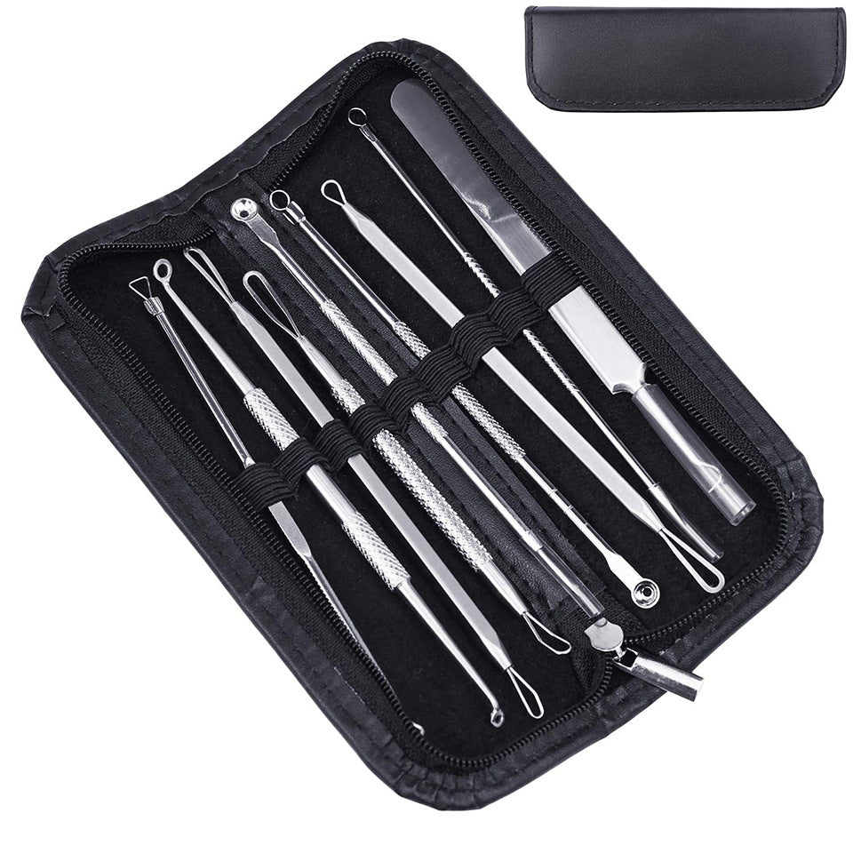 Stainless Steel Acne Needle Clip Double Head Beauty Tool Set