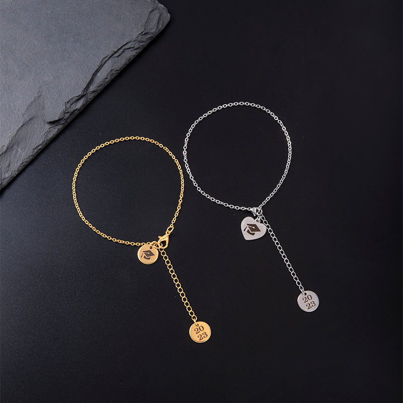 New Dr. Cap Round Anklet Gold Silver Stainless Steel Anklet