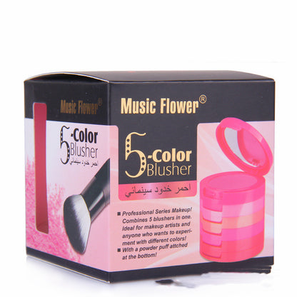 Fashion New Rouge Cream 5 Color Blush Tray