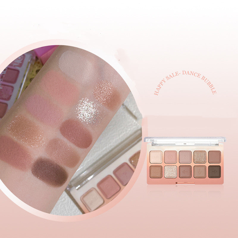 Ten Color Eyeshadow Palette Shimmer Matte Beginner