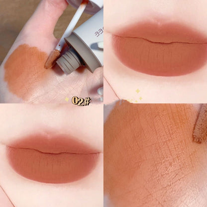 Bunny Lip Glaze Set Matte Finish Velvet Lip Mud White And Does Not Fade No Stain On Cup Lipstick