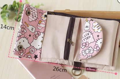 Creative Tri-fold Denim Canvas Wallet Simple Men And Women Can Use Card Holder