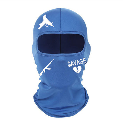 Outdoor Cycling Windproof Sun-proof And Breathable Neck Protection Heat Transfer Patch Printed Ice Silk Headgear