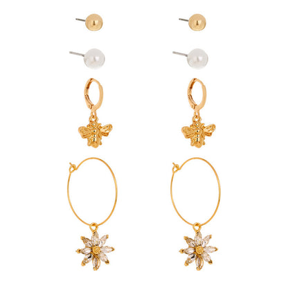 Pearl Earrings Butterfly Short Earrings