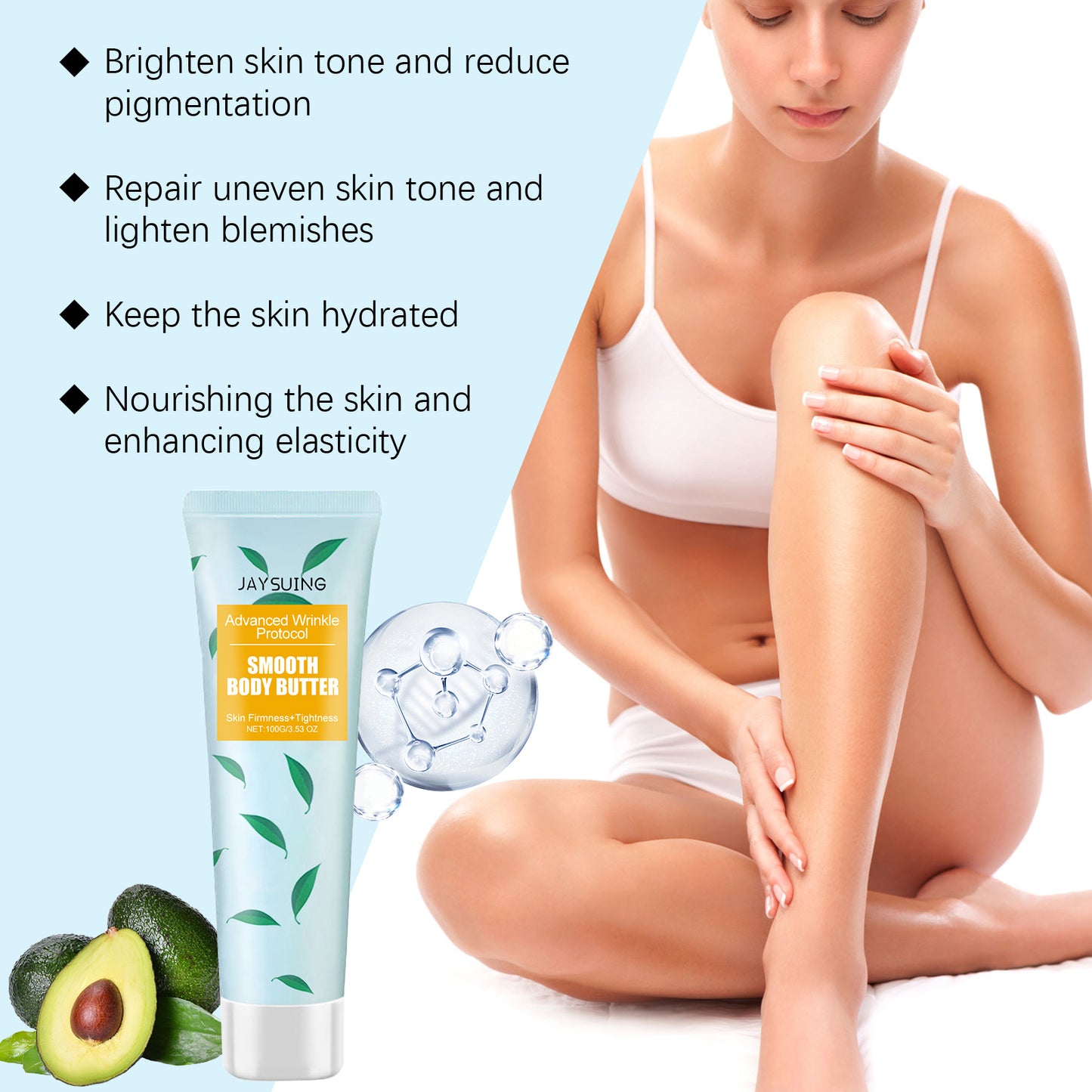 Jaysuing Anti-Wrinkle Firming Brightening Body Lotion Firming Whitening Skin Hydrating Moisturizing And Refreshing Body Lotion