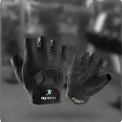 Dumbbell Equipment Horizontal Bar Half-finger Non-slip Exercise Pull-up Fitness Gloves