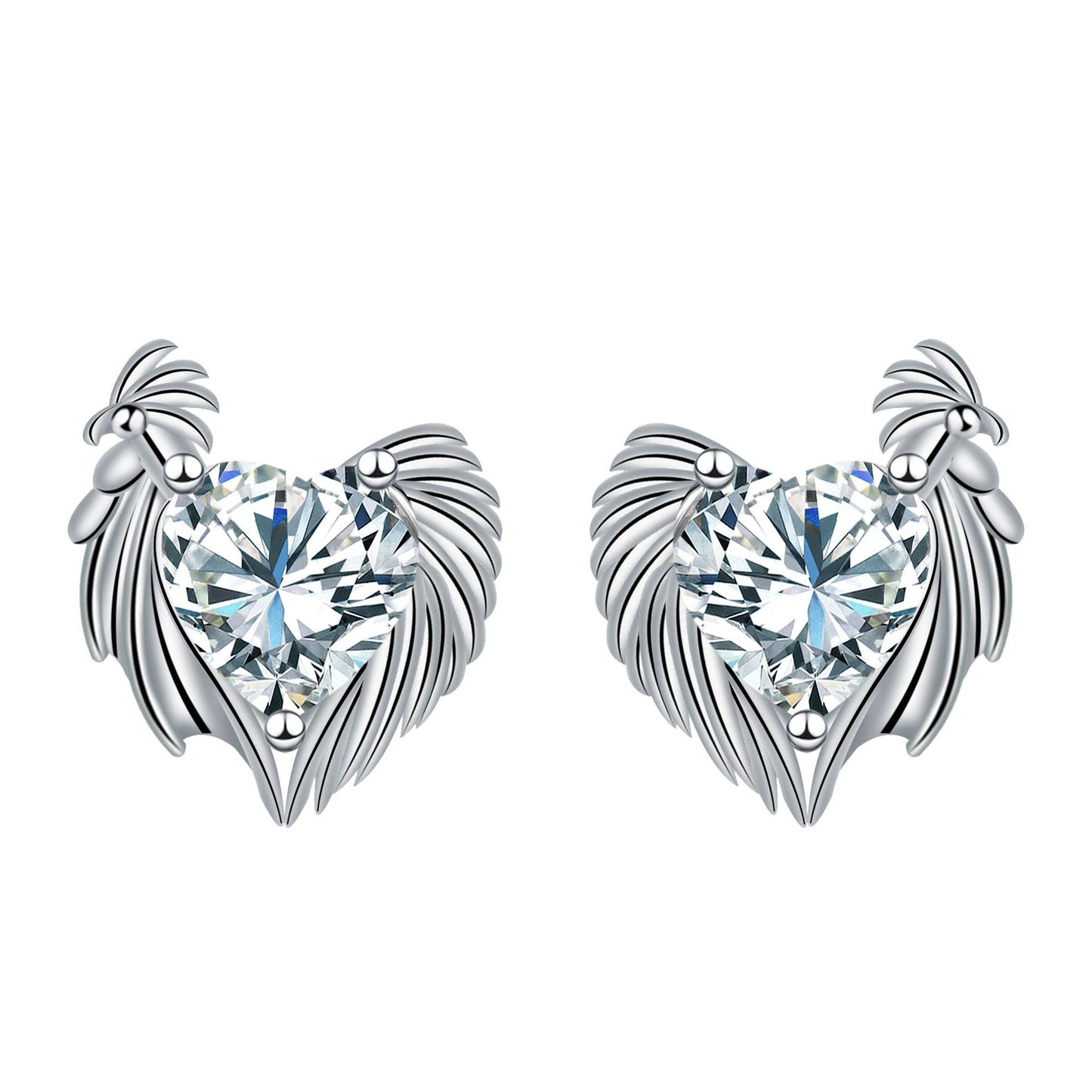 Love Heart Stud Earrings Elegant Graceful High-grade Jewelry For Women
