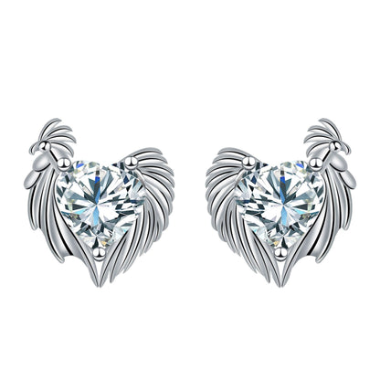 Love Heart Stud Earrings Elegant Graceful High-grade Jewelry For Women