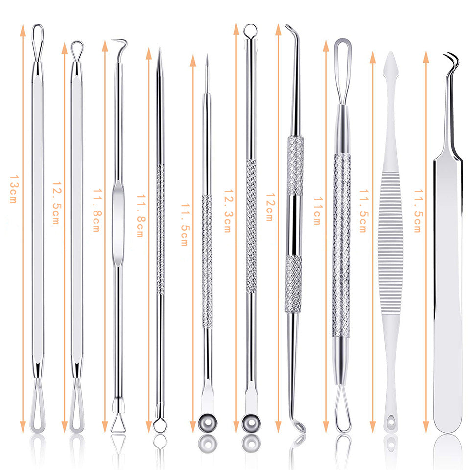 Stainless Steel Acne Needle Clip Double Head Beauty Tool Set
